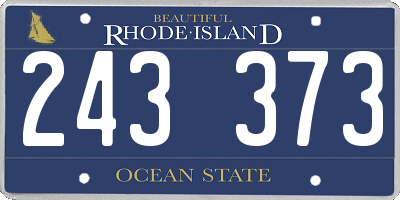 RI license plate 243373