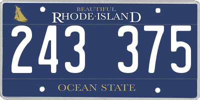 RI license plate 243375