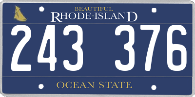 RI license plate 243376