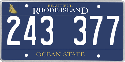 RI license plate 243377