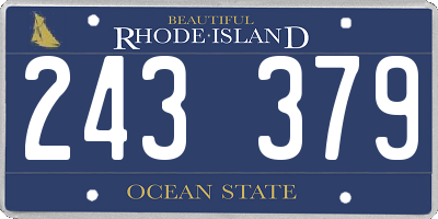 RI license plate 243379