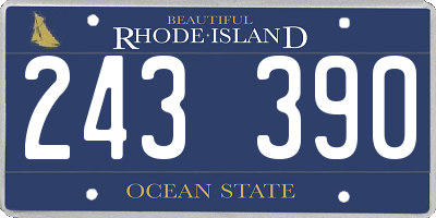 RI license plate 243390