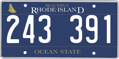 RI license plate 243391