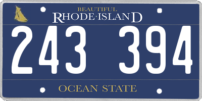 RI license plate 243394