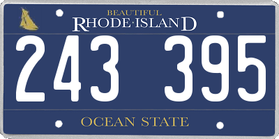 RI license plate 243395