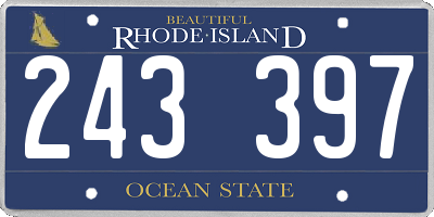RI license plate 243397