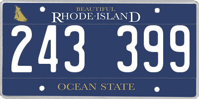 RI license plate 243399