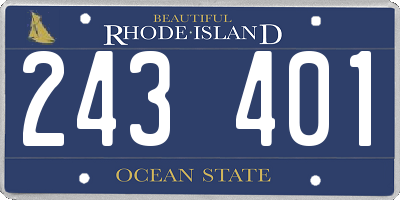 RI license plate 243401