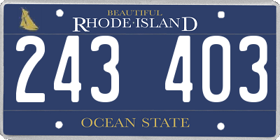 RI license plate 243403