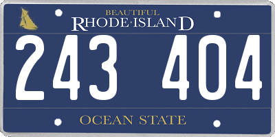 RI license plate 243404