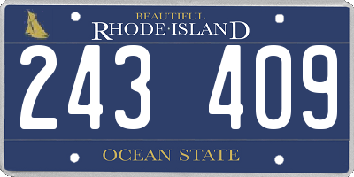 RI license plate 243409
