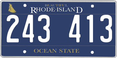 RI license plate 243413
