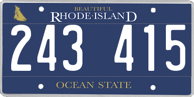 RI license plate 243415