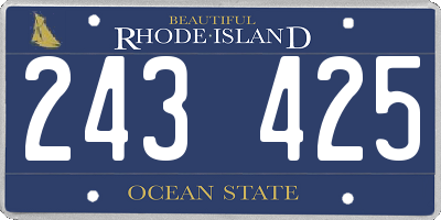 RI license plate 243425