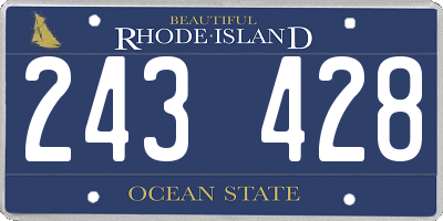 RI license plate 243428