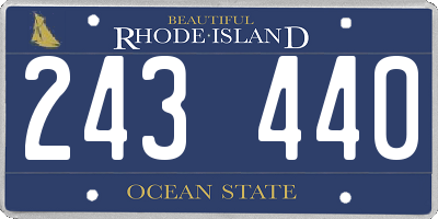 RI license plate 243440