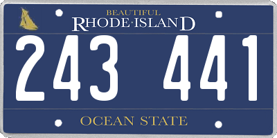 RI license plate 243441
