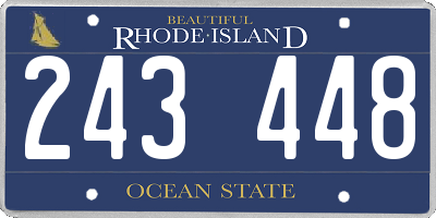 RI license plate 243448