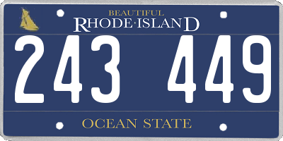RI license plate 243449