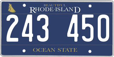 RI license plate 243450