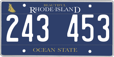 RI license plate 243453