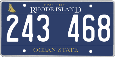 RI license plate 243468