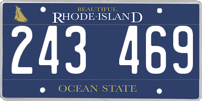RI license plate 243469