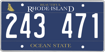 RI license plate 243471
