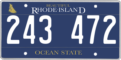 RI license plate 243472