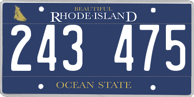 RI license plate 243475