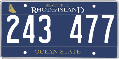 RI license plate 243477