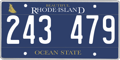 RI license plate 243479