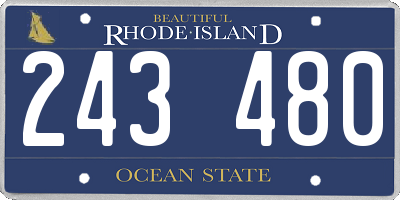RI license plate 243480