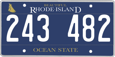 RI license plate 243482