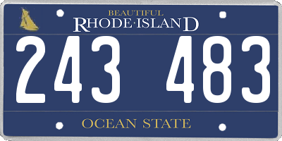 RI license plate 243483
