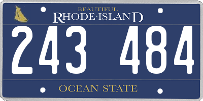 RI license plate 243484