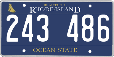 RI license plate 243486
