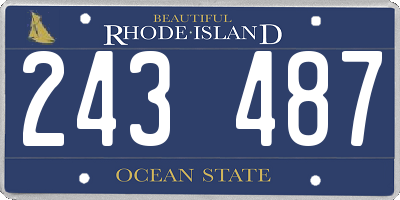 RI license plate 243487