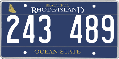 RI license plate 243489