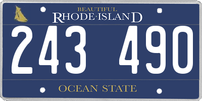 RI license plate 243490