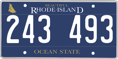 RI license plate 243493