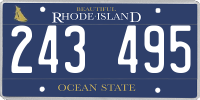 RI license plate 243495