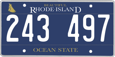 RI license plate 243497