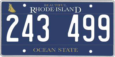 RI license plate 243499