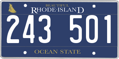 RI license plate 243501