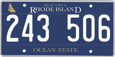 RI license plate 243506