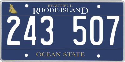 RI license plate 243507