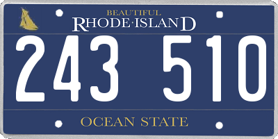 RI license plate 243510