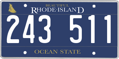 RI license plate 243511