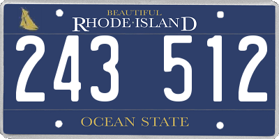 RI license plate 243512